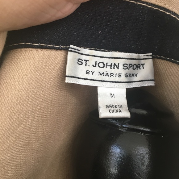 St. John Sport By Marie Gray Beige/Tan Blazer - Size Medium - Picture 13 of 15